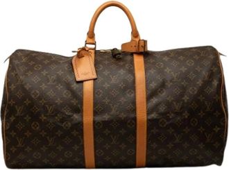 Louis Vuitton Pre-owned Keepall 55 - unisex - Pre-owned - Bruin - Maat: ONE Size Leer