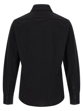 Brunello Cucinelli Cotton Piquet Shirt - Black