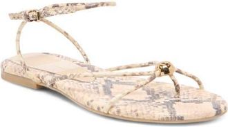 Dolce Vita Kenley Ankle Strap Sandal in Natural Snake Emboss at Nordstrom, Size 7.5