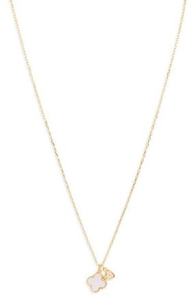 Argento Vivo Clover & Heart Pendant Necklace in Gold at Nordstrom