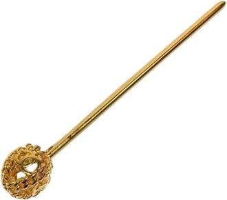 Chanel Pre-owned Accessories, female, Yellow, Size: ONE SIZE Pre-owned Metal hair-accessories