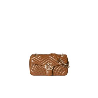 Gucci GG Marmont Medium Schoudertas - Dames - Tassen - Bruin - Maat: ONE Size Leer