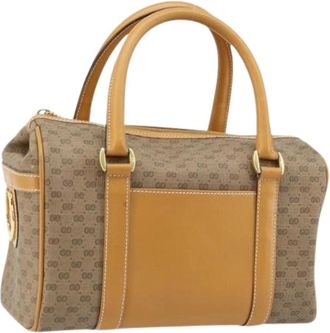 Gucci Pre-owned Handbags, female, Beige, Size: ONE SIZE Pre-owned Vintage Boston Bag