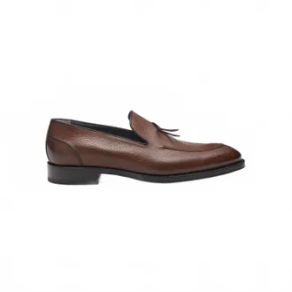 Scarpe di Bianco Mens Caserta Calf Italian Loafer In Tabacco