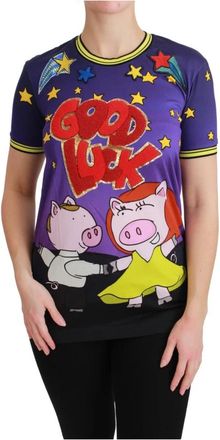 Dolce & Gabbana T-Shirts - Dames - T-shirts - Veelkleurig - S - Katoen - Tops