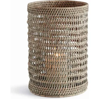 Napa Home & Garden Burma Rattan Hurricane Large in Gray at Nordstrom
