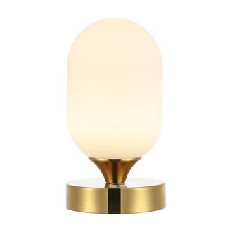 Jonathan Y Designs Eli Modern Minimalist Iron Rechargeable Integrated Portable LED Table Lamp in Brass Gold at Nordstrom