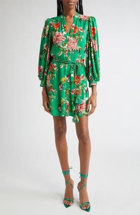 Alice & Olivia Antonette Floral Belted Minidress in Hamptons Floral Large at Nordstrom Rack, Size 12