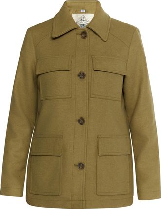 Dreimaster Dreimaster Tussenjas gemaakt van een wolmix Dames lichte olijf