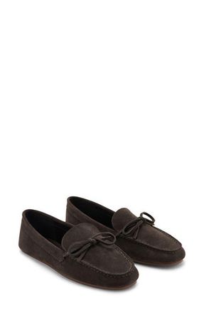 Mango Suede Bow Loafer in Chocolate at Nordstrom, Size 8.5Us
