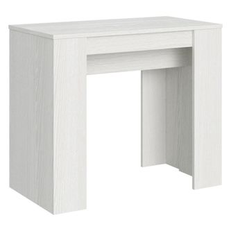 Itamoby Consola extensible 90x48/204 cm efecto madera fresno blanco