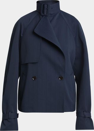 Proenza Schouler Larissa Technical Nylon Jacquard Short Jacket
