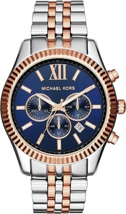 Michael Kors Accessoires, Heren, Grijs, ONE Size, Roestvrijstalen zilveren herenhorloge