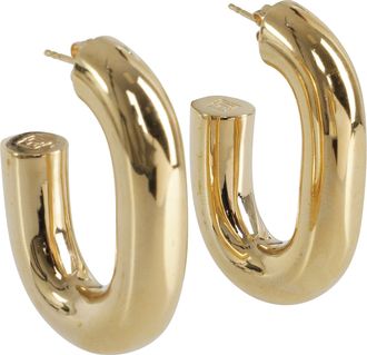Paco Rabanne Gold XL Link Hoops Oversized Brass Hoop Earrings