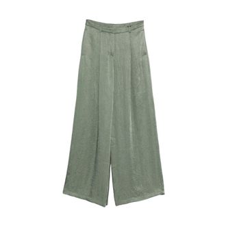 Marella Wide Trousers, female, Green, Size: S Wide Trousers