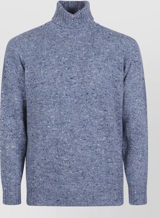 Drumohr long sleeve turtleneck speckled sweater