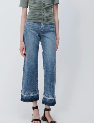 SIMKHAI Jude Wide Leg Jeans In Sherwood