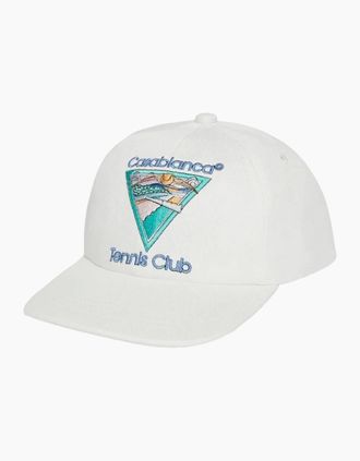 Casablanca Mens Casablanca Embroidered Cap Tennis Club Icon Off-White Hat - Size: ONE size