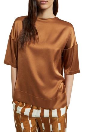ottod'Ame Viscose T-Shirt in Brown at Nordstrom, Size 44 It
