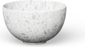 Looox Ceramic terrazzo Sink Ceramic small Waskom fontein 23cm rond terrazzo beige