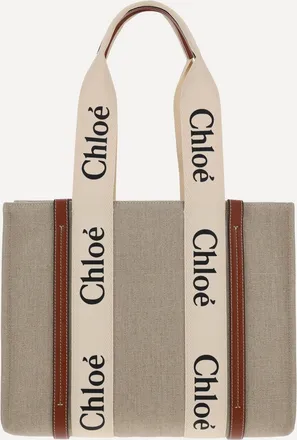 Chlo&eacute; Woody canvas Shoulder Bag Female UNI