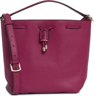 Furla Atena Leather Bucket Bag in Raspberry at Nordstrom Rack