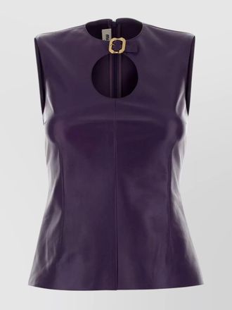 Miu Miu leather top