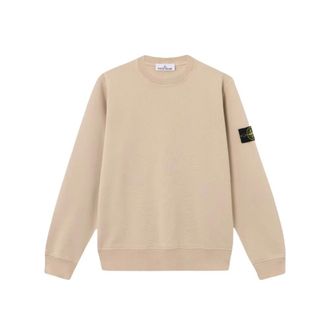 Stone Island Sweatshirts, male, Beige, Size: 2XL Crew-neck Sweatshirt