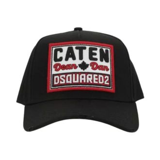 Dsquared2 Caps, male, Black, Size: ONE SIZE Patch Baseball Cap