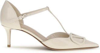 Valentino Garavani VLogo Signature DOrsay Pumps - Dames - Schoenen - Beige - Maat: 40 EU Leer