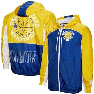 Mitchell & Ness Mens Mitchell & Ness Royal Golden State Warriors Hardwood Classics Big Shot Premium Full-Zip Windbreaker Jacket at Nordstrom, Size X-Large