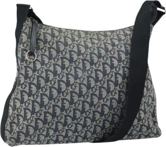 Dior Pre-owned Shoulder Bags, female, Multicolor, Size: ONE SIZE Pre-owned Vintage Trotter Canvas Shoulder Bag
