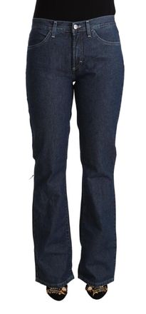 Gianfranco Ferre Blauw Katoenen Middelhoge Flared Denim Jeans