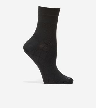Cole Haan Womens Microfiber Anklet Socks - Black