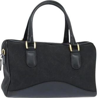 Gucci Pre-owned Handbags, female, Black, Size: ONE SIZE Pre-owned Canvas Handbag