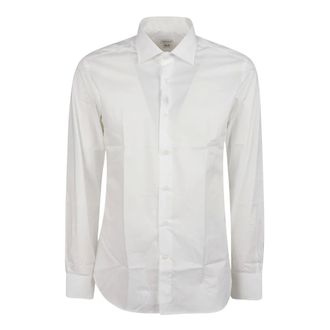 Orian Camisa de Manga Larga Ajustada - Shirts - Hombre - Blanco - 3XS