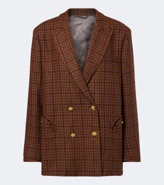 Blaz&eacute; Milano Blaz&eacute; Milano Nightbreak checked virgin wool blazer