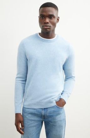 Nordstrom Cashmere Crewneck Sweater in Blue Forever Heather at Nordstrom Rack, Size Large