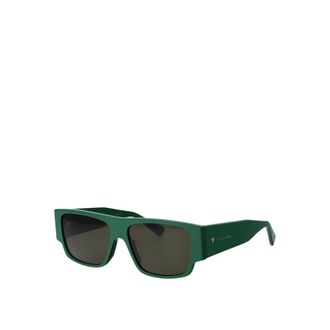 Bottega Veneta Sunglasses, male, Green, ONE SIZE, Rectangular Frame Fashion Sunglasses
