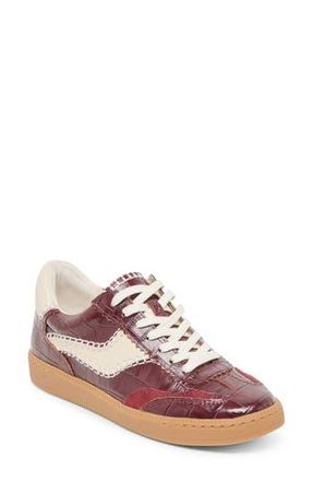 Dolce Vita Notice Stitch Sneaker in Oxblood Croco Emboss at Nordstrom Rack, Size 5.5