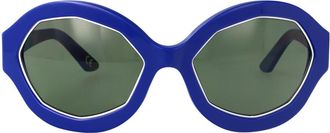 Marni Cumulus Cloud Zonnebril - Dames - Zonnebrillen - Blauw - 63 MM - Accessoires