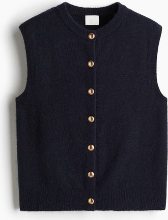 H&M Gilet aus Feinstrick - Blue