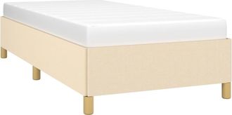 vidaXL Estructura De Cama Sin Colch&oacute;n Tela Crema 100x200 Cm Vidaxl
