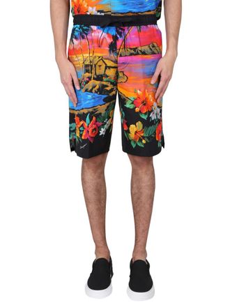 Dolce & Gabbana Bermuda Shorts With Sunset Print
