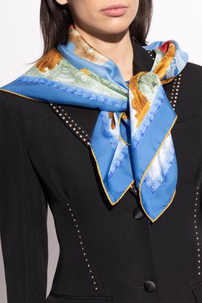 Versace Scarf With Affresco Print, Unisex, Multicolour