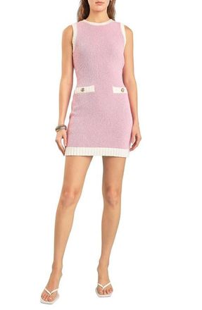 endless rose Knit Minidress in Pink/Ivory at Nordstrom, Size Large