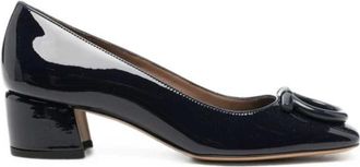 Ferragamo Mara Pump - Dames - Schoenen - Blauw - Maat: 40 EU Zijde