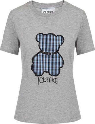 Iceberg Slim fit T-shirt - Dames - T-shirts - Grijs - M - Katoen - Tops