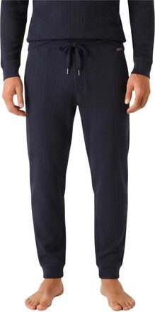 HUGO BOSS Broeken, Heren, Blauw, M, Katoen, Structure Pants