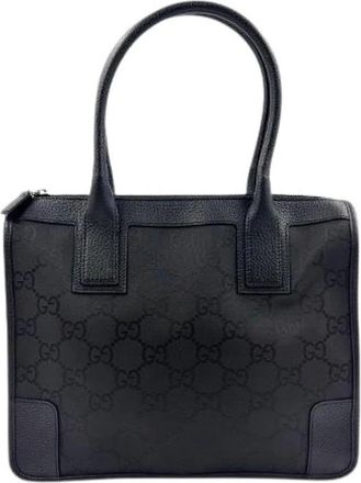 Gucci Pre-owned Handbags, female, Black, Size: ONE SIZE Pre-owned Leather Handbag